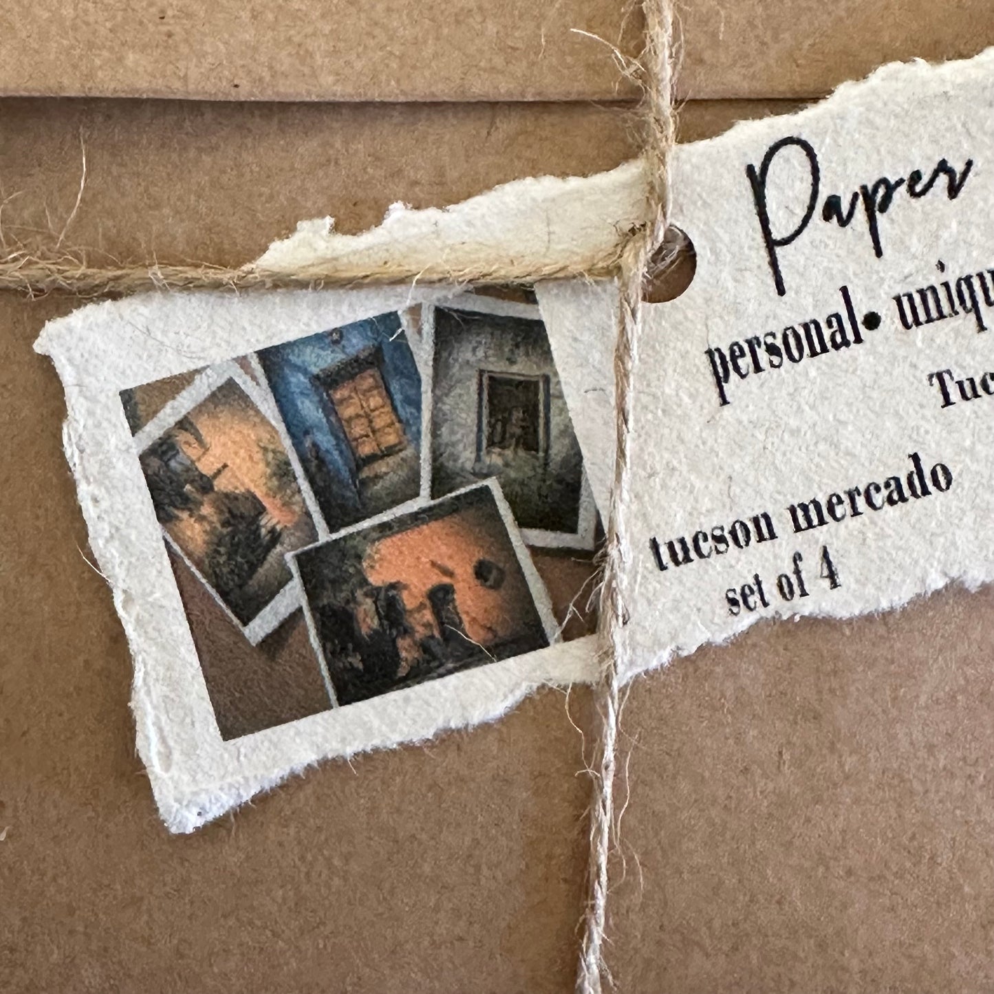 Handmade Paper Greeting Card Set - 4 Pack