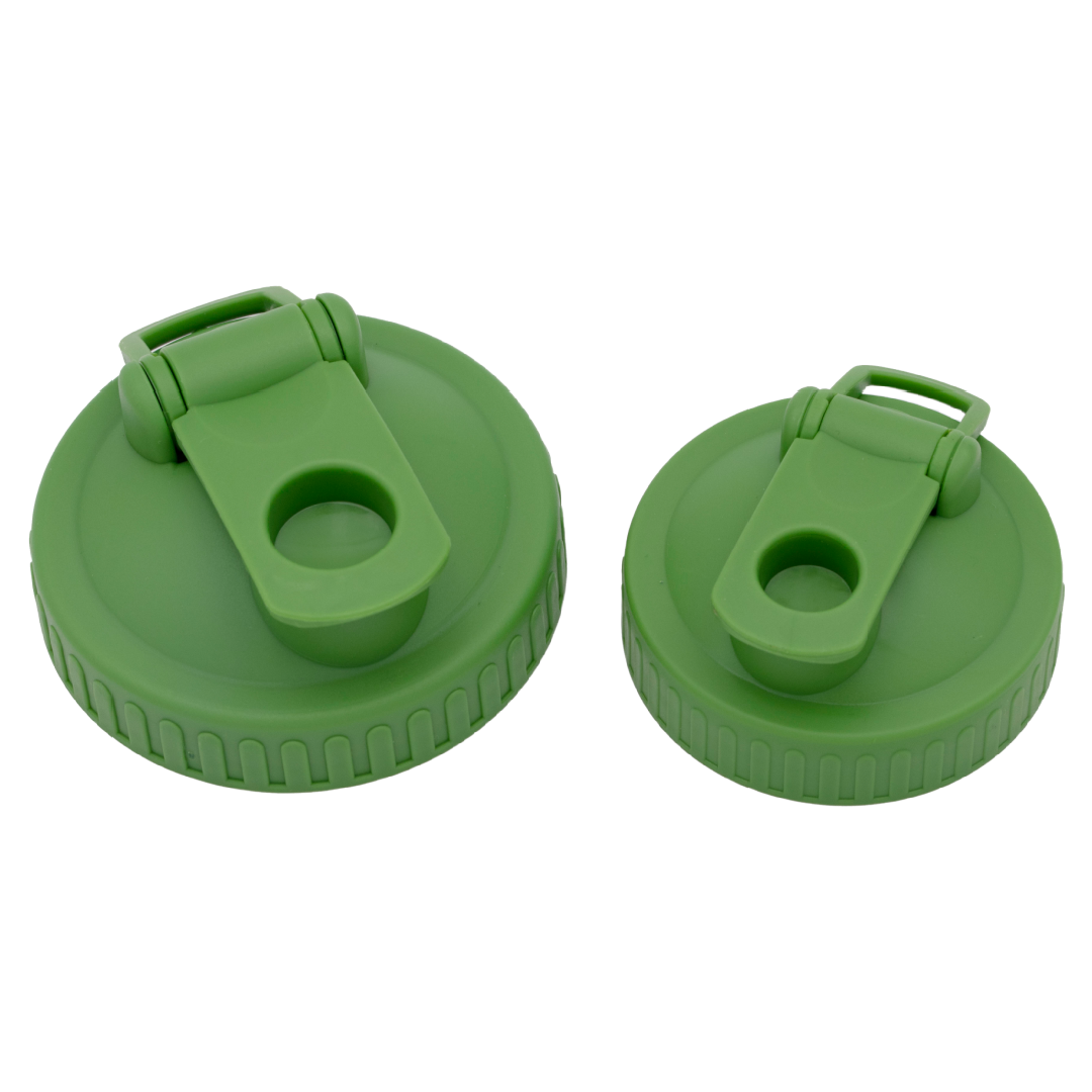 Pour & Store Shaker Lid with Carry Loop for Mason Jars: Brick red / Wide mouth / Original