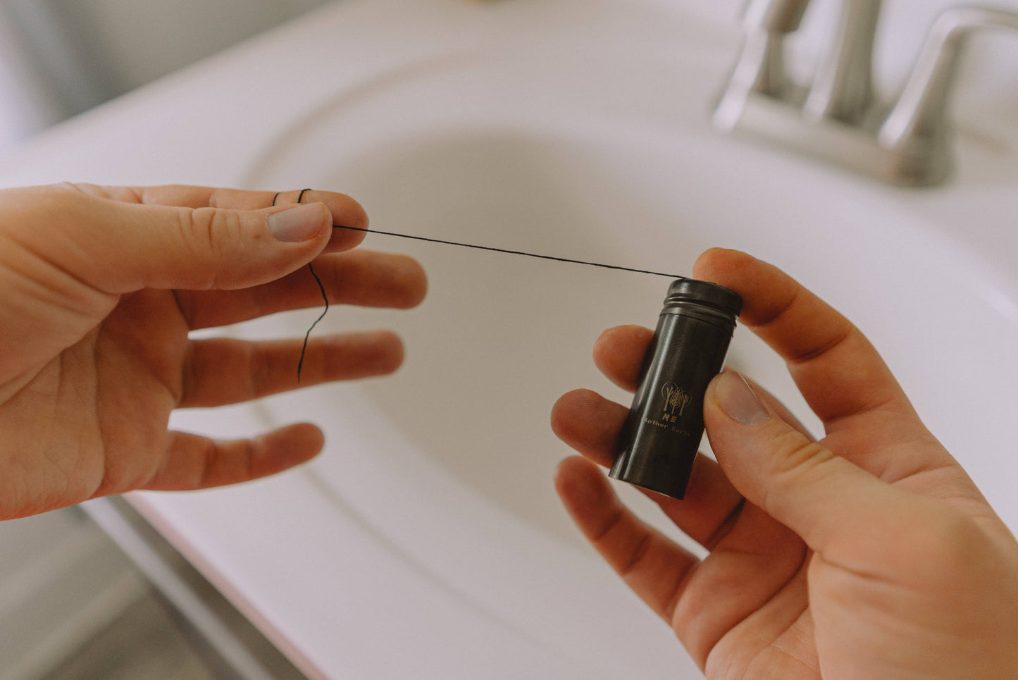 Vegan Biodegradable Charcoal Dental Floss - Stainless Steel