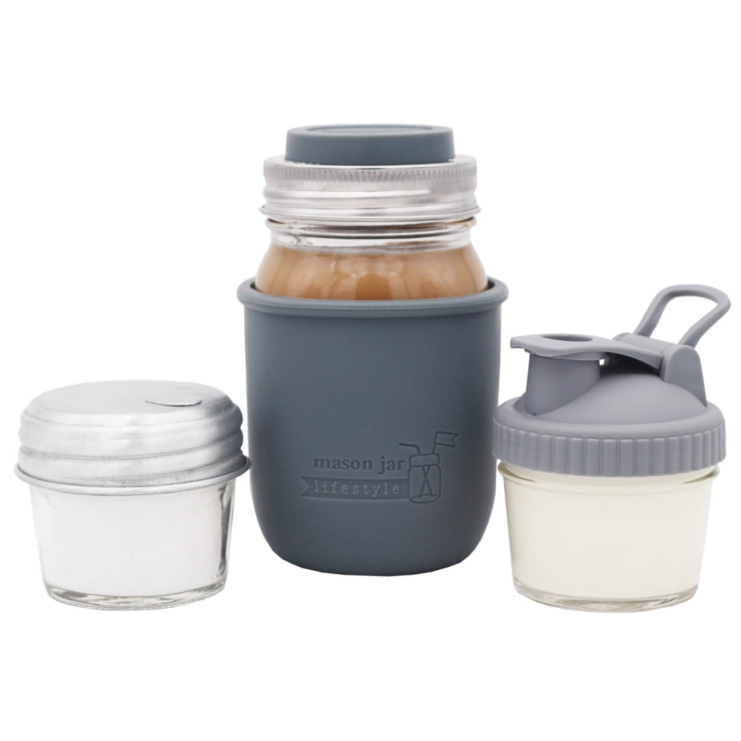 Pour & Store Shaker Lid with Carry Loop for Mason Jars: Brick red / Wide mouth / Original