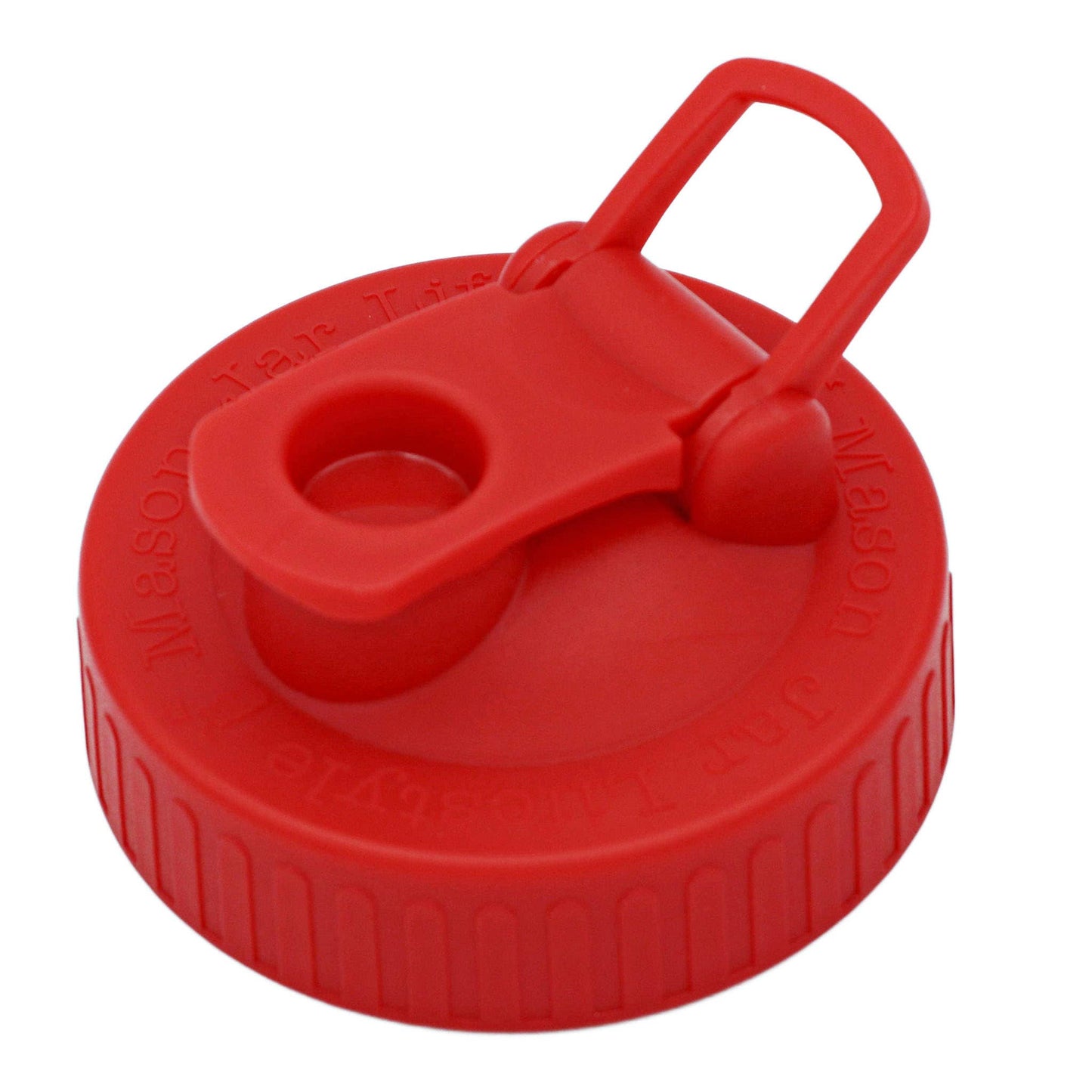 Pour & Store Shaker Lid with Carry Loop for Mason Jars: Brick red / Wide mouth / Original
