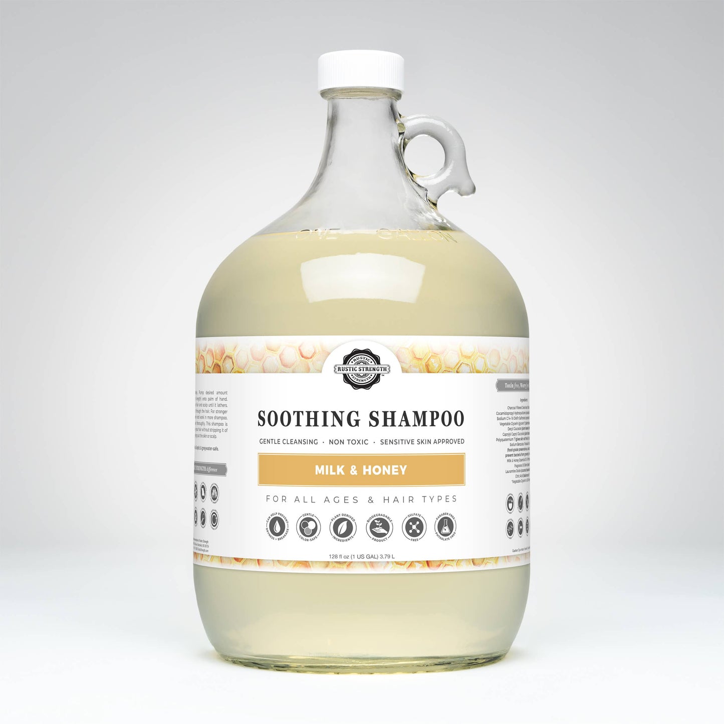 Soothing Shampoo | Sulfate-Free Care for Sensitive Scalps: Lavender Tea Tree / Gallon Plastic Jug