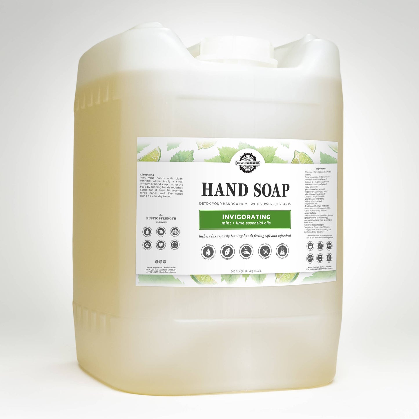 Plant-Based Hand Soap Non-Drying Hypoallergenic Sensitive...