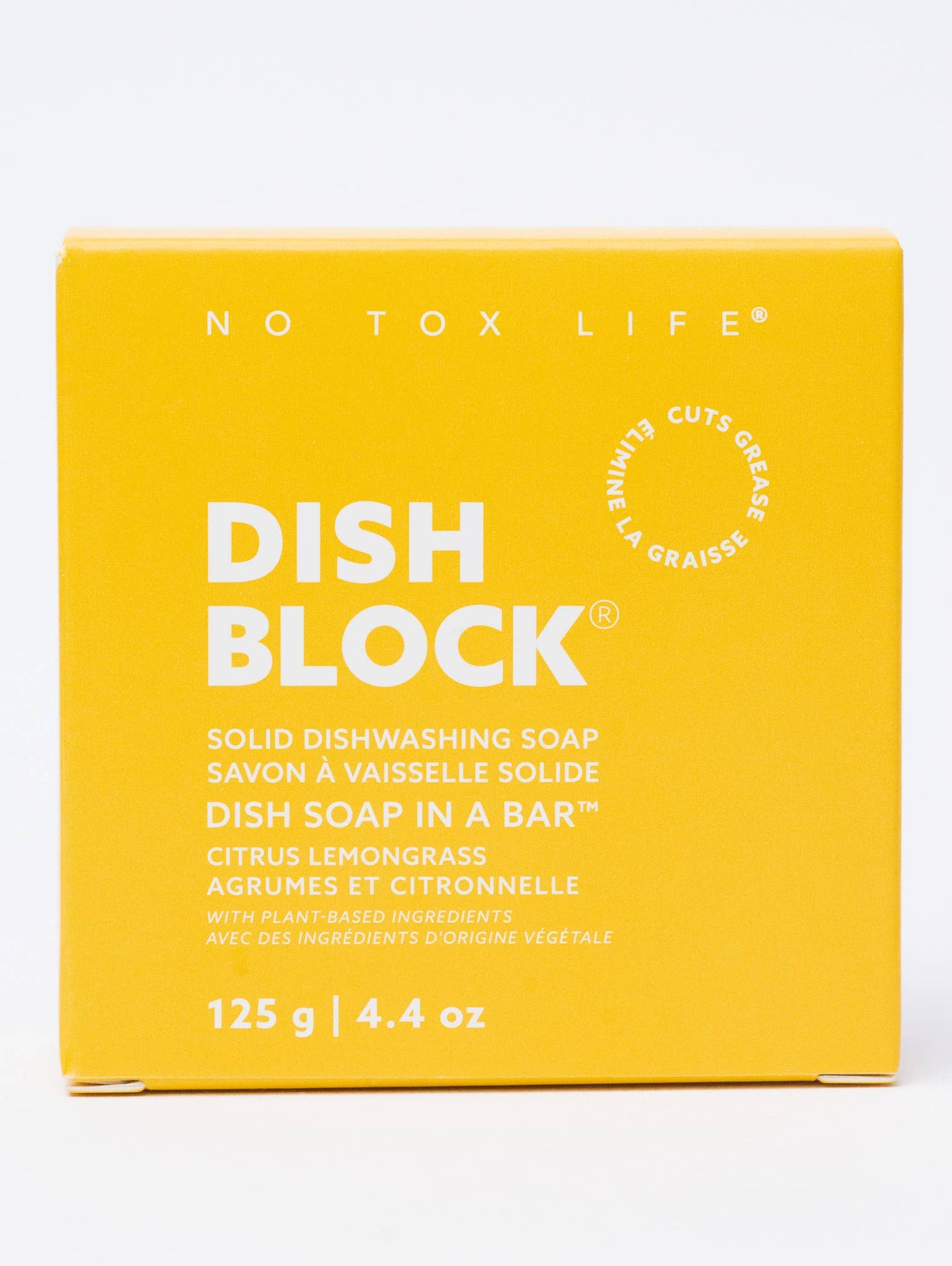 DISH BLOCK® solid dish soap bar - Citrus Lemongrass - No Tox Life