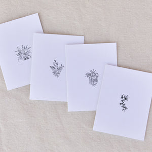 Minimalist Black & White Greeting Cards (Set of 8)