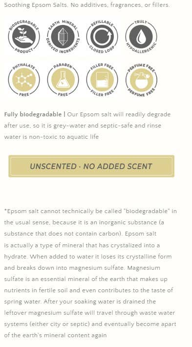 Epsom Salt | Naturally Occurring Magnesium Source