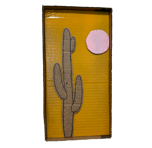 Cardboard Cactus Wall Art (Medium)