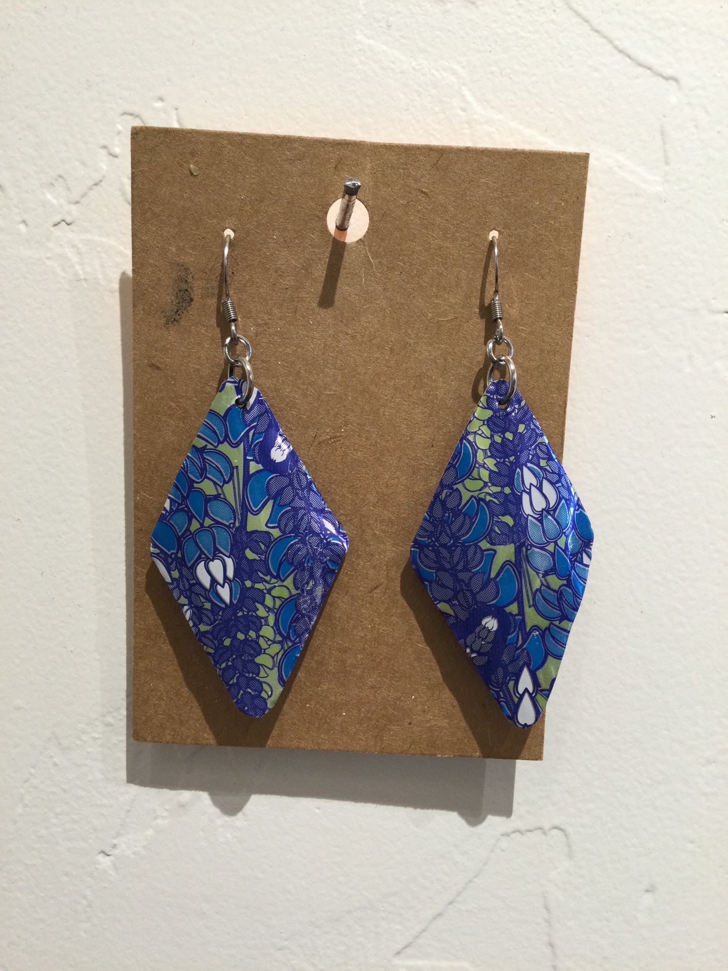 Upcycled Diamond-Shaped Earrings