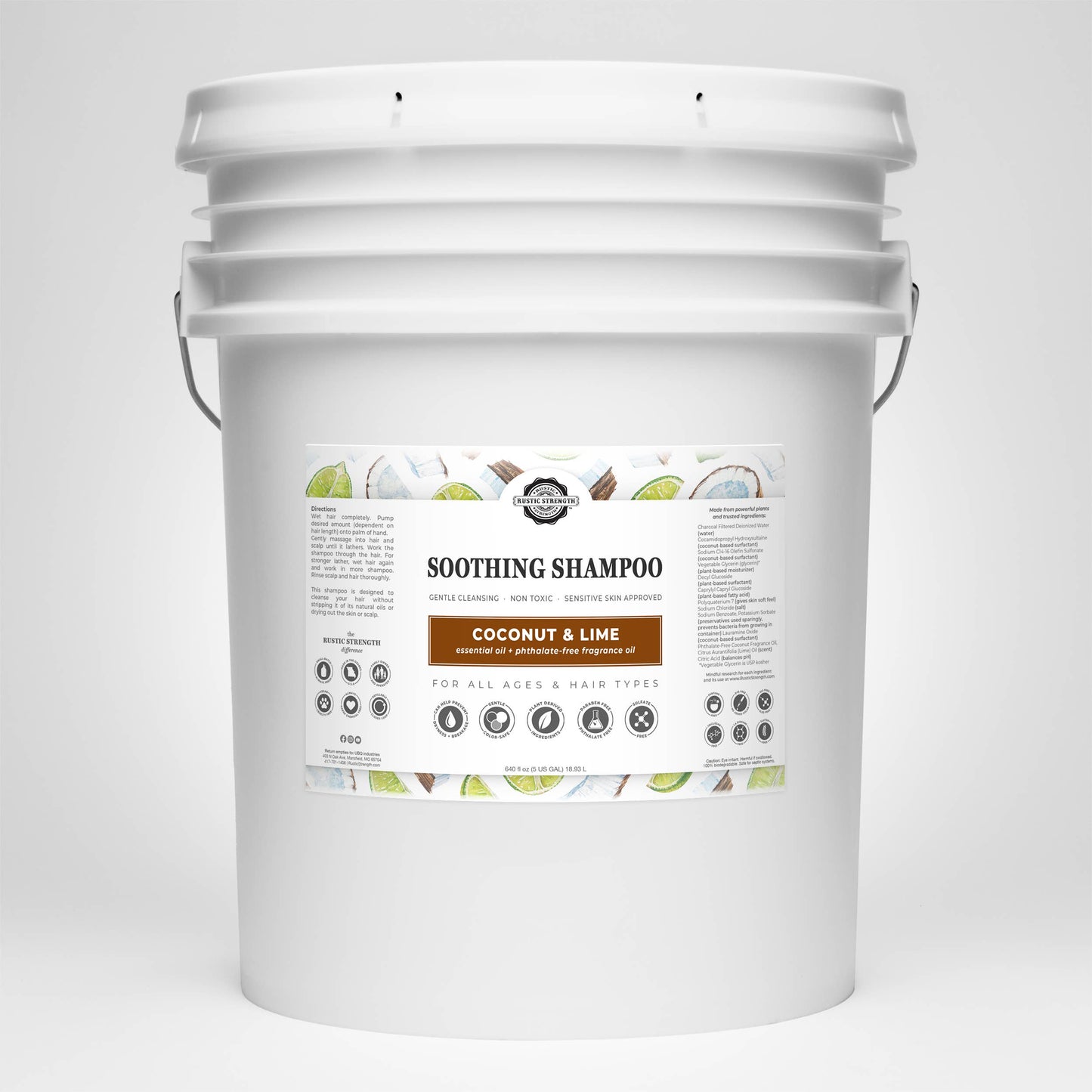 Soothing Shampoo | Sulfate-Free Care for Sensitive Scalps: Lavender Tea Tree / Gallon Plastic Jug
