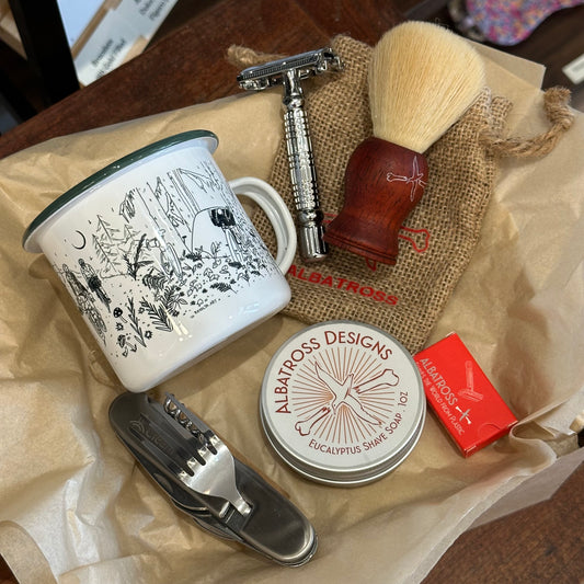 Gift set for dad that shaves AND likes to mountain bike