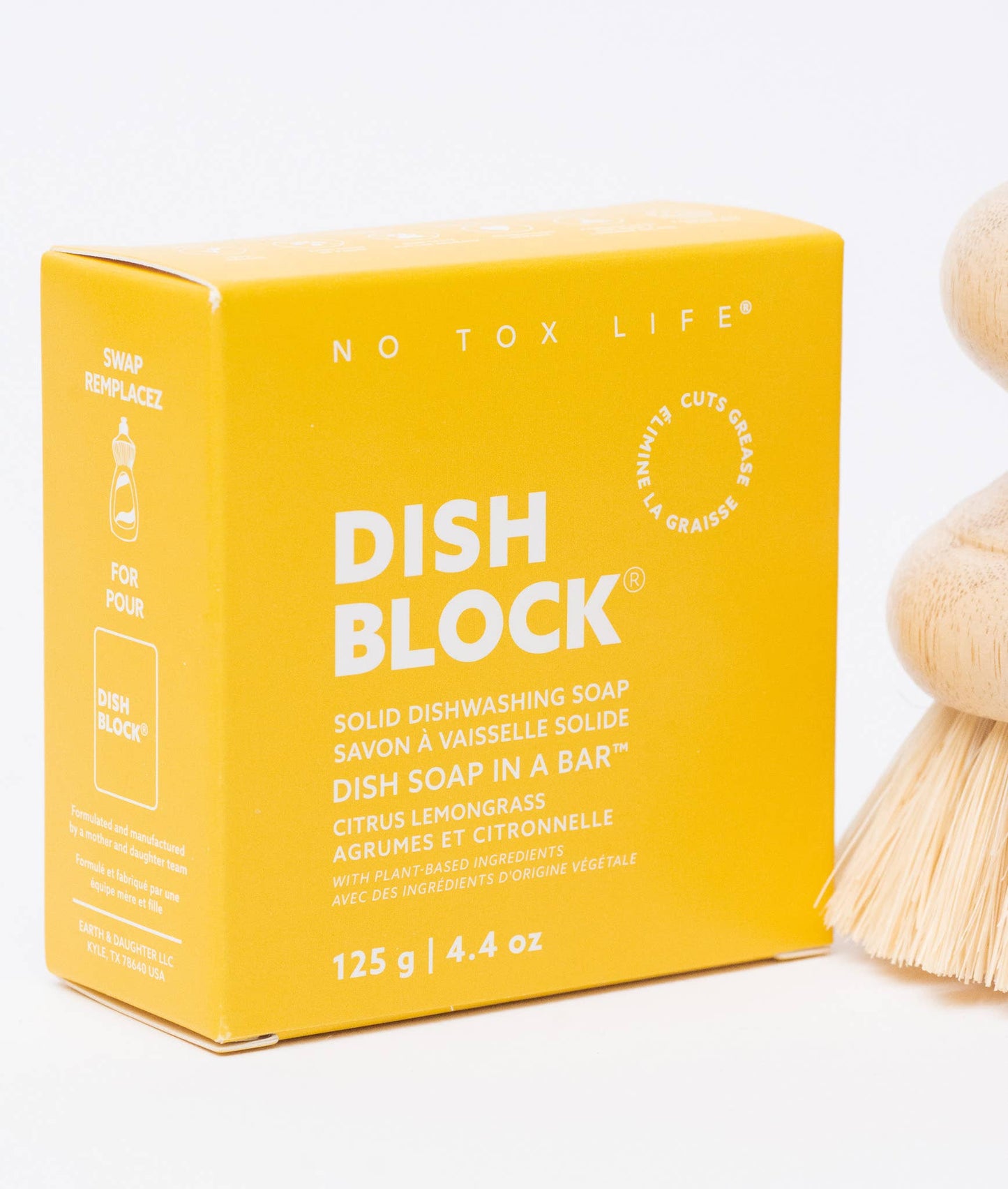DISH BLOCK® solid dish soap bar - Citrus Lemongrass - No Tox Life