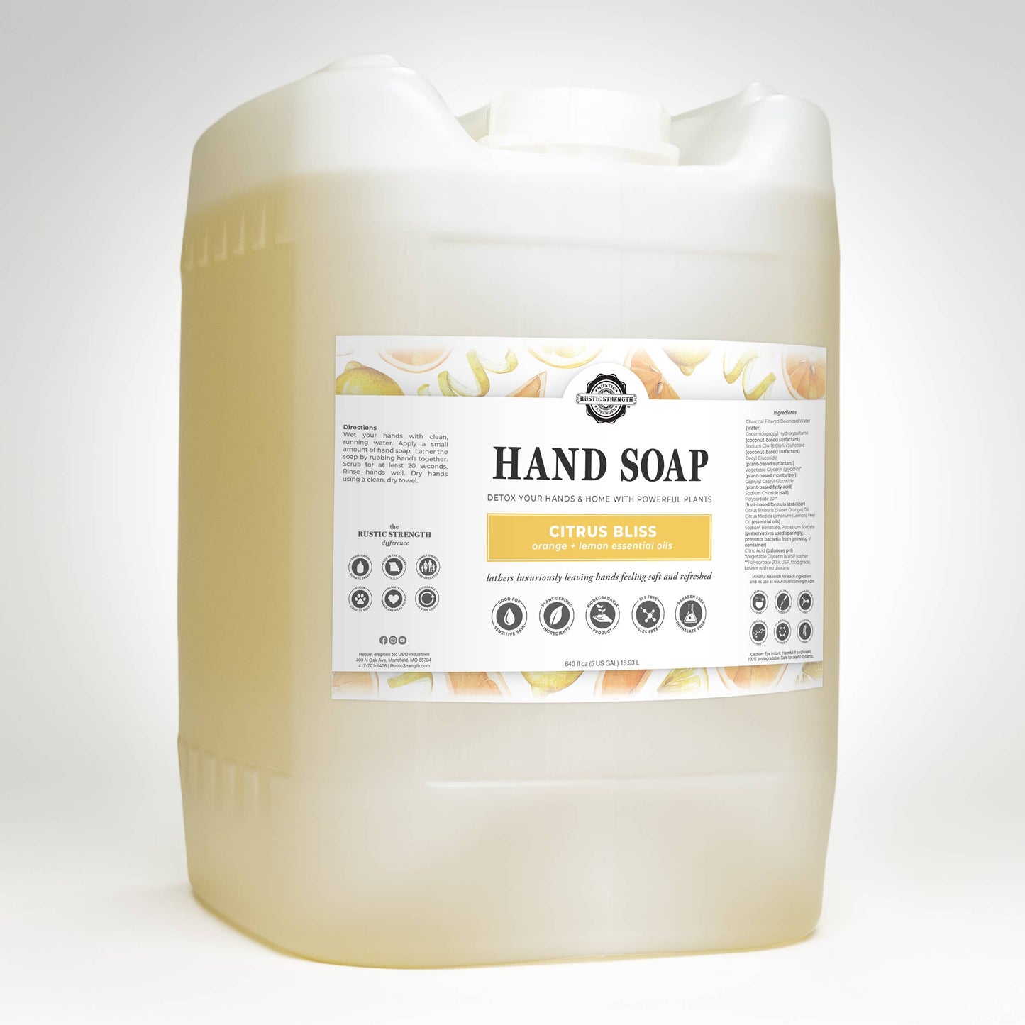 Plant-Based Hand Soap Non-Drying Hypoallergenic Sensitive...