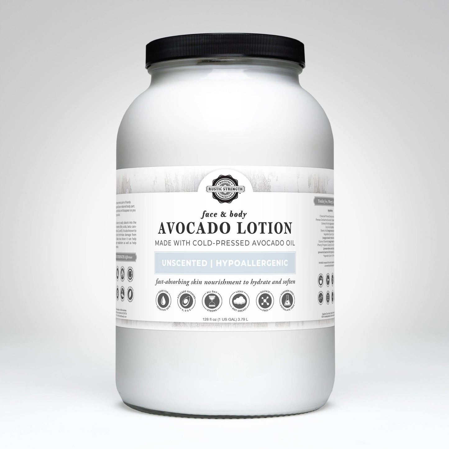 Avocado Lotion for Face and Body- Mild Formula, Paraben-Free