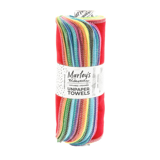 UNpaper® Towels: 12 or 24 Count Roll- Rainbow and Color Mixes