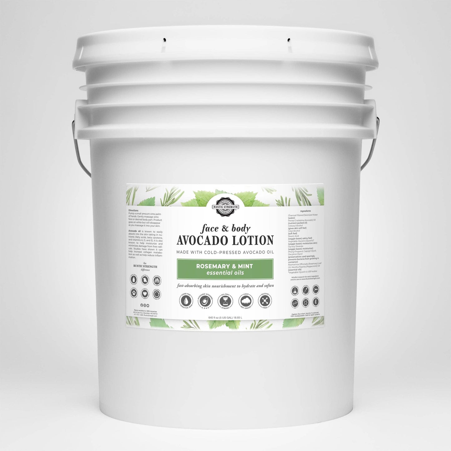 Avocado Lotion for Face and Body- Mild Formula, Paraben-Free