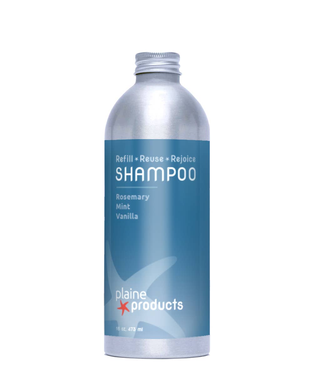 Shampoo 16 oz (pump not included) Reusable packaging