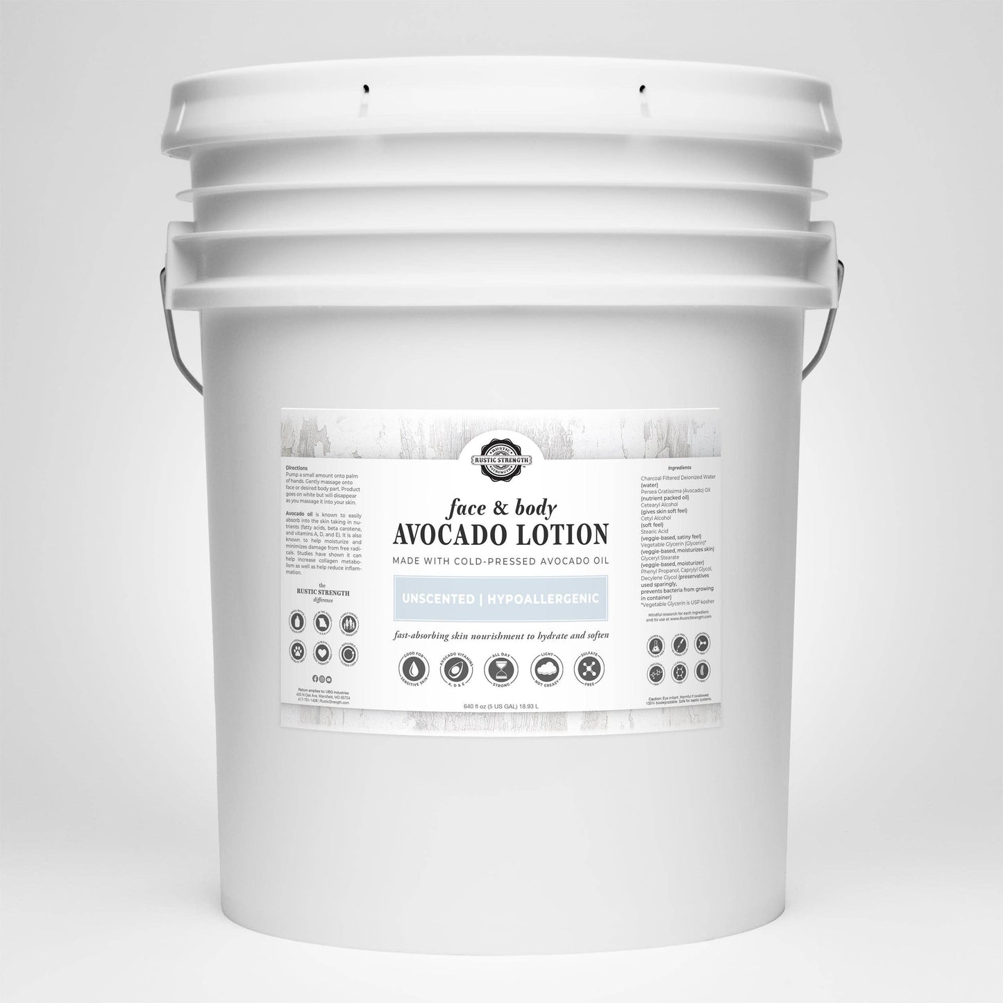 Avocado Lotion for Face and Body- Mild Formula, Paraben-Free