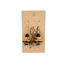 Load image into Gallery viewer, Upcycled Bicycle Earrings Beaded
