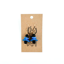 Load image into Gallery viewer, Upcycled Bicycle Earrings Beaded
