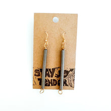 Load image into Gallery viewer, Upcycled Bicycle Line Earrings

