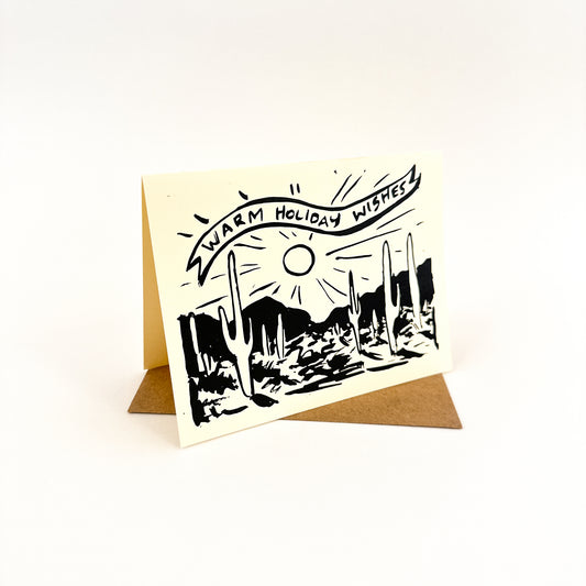Warm Holiday Wishes Greeting Card