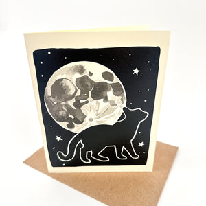 Moon Cat Greeting Card