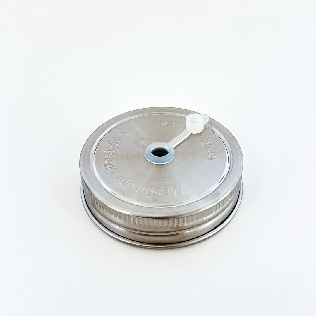 Stainless Steel Straw Hole Tumbler Lids for Mason Jars