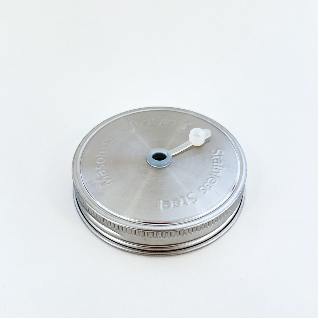 Stainless Steel Straw Hole Tumbler Lids for Mason Jars