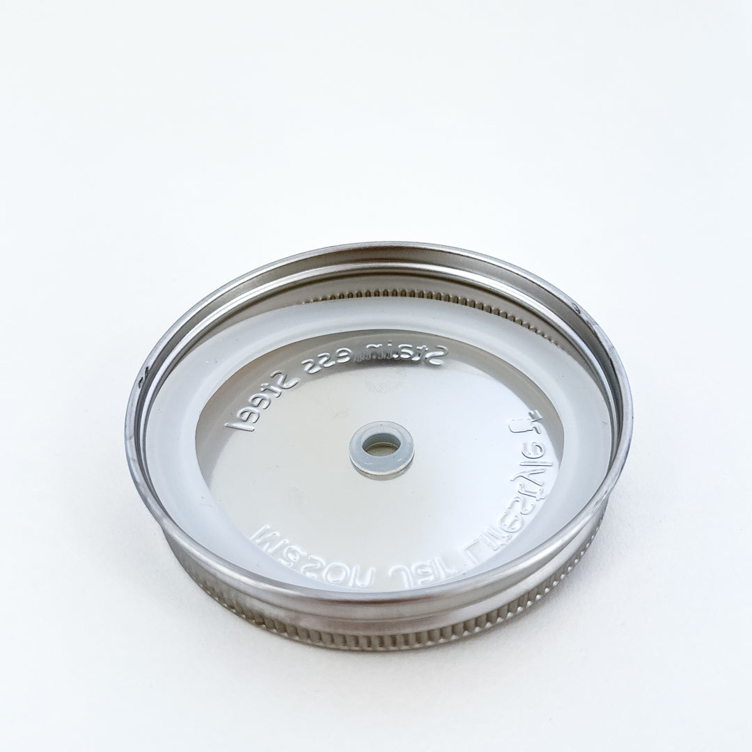 Stainless Steel Straw Hole Tumbler Lids for Mason Jars