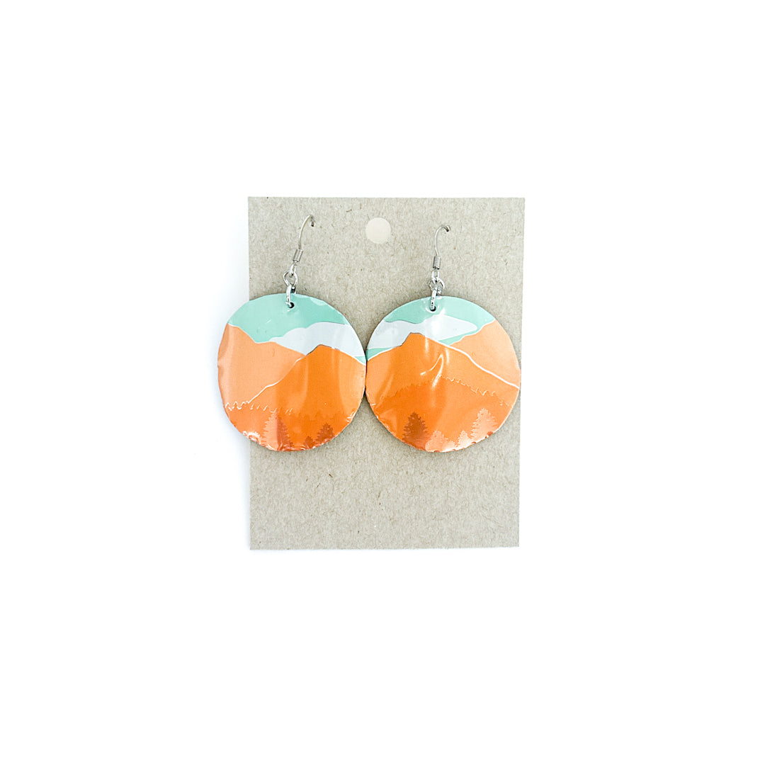 Upcycled Circle-Shaped Earrings