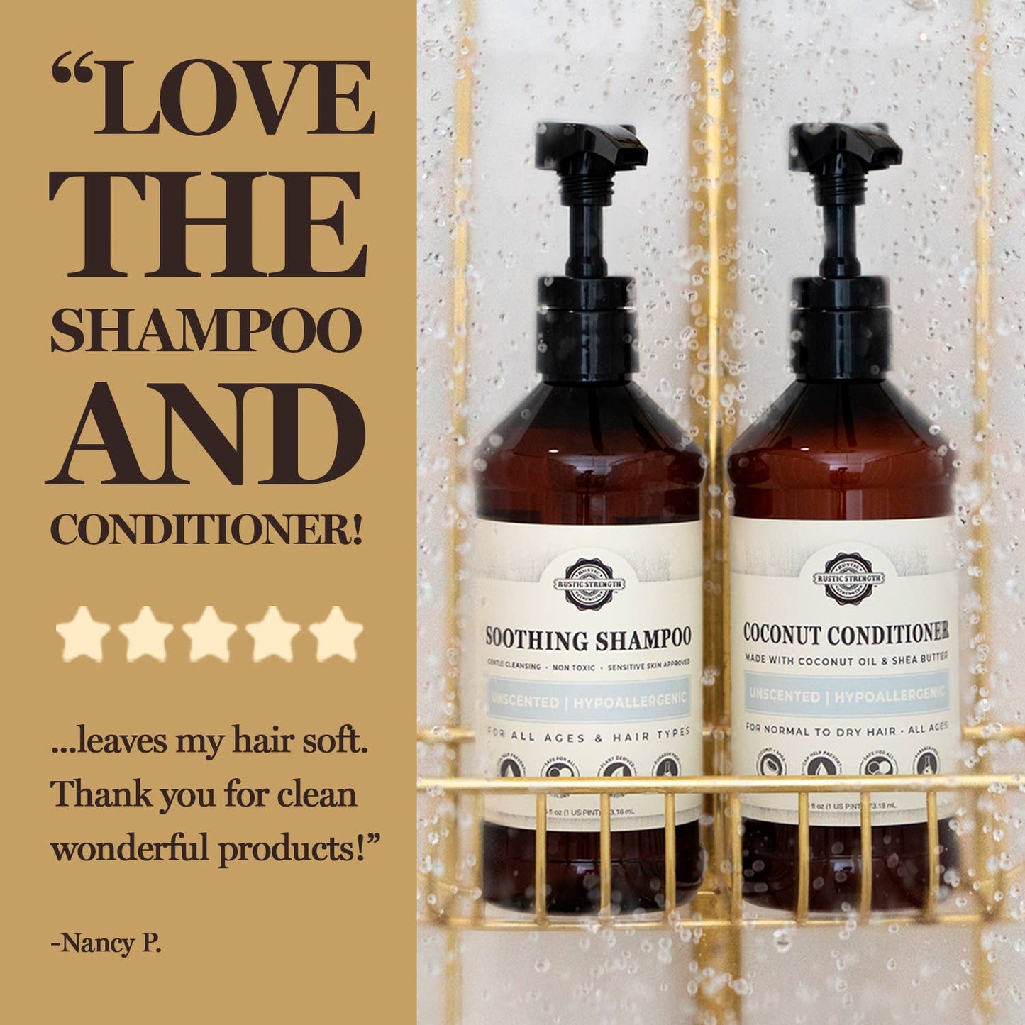 Soothing Shampoo | Sulfate-Free Care for Sensitive Scalps: Lavender Tea Tree / Gallon Plastic Jug