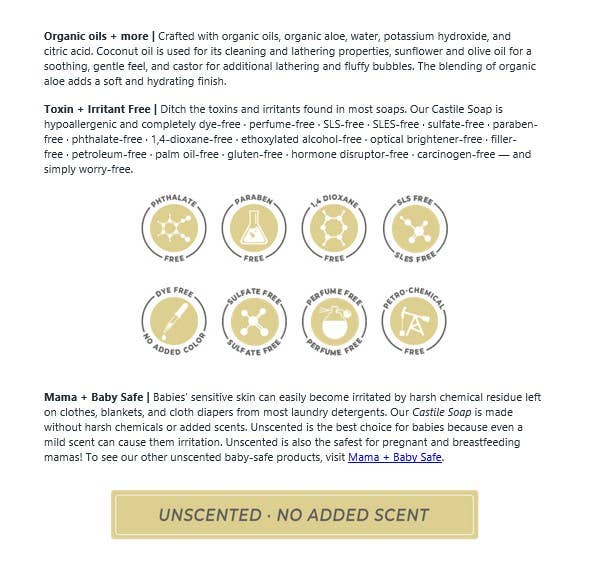 Castile Soap - Concentrated | Thick & Long Lasting