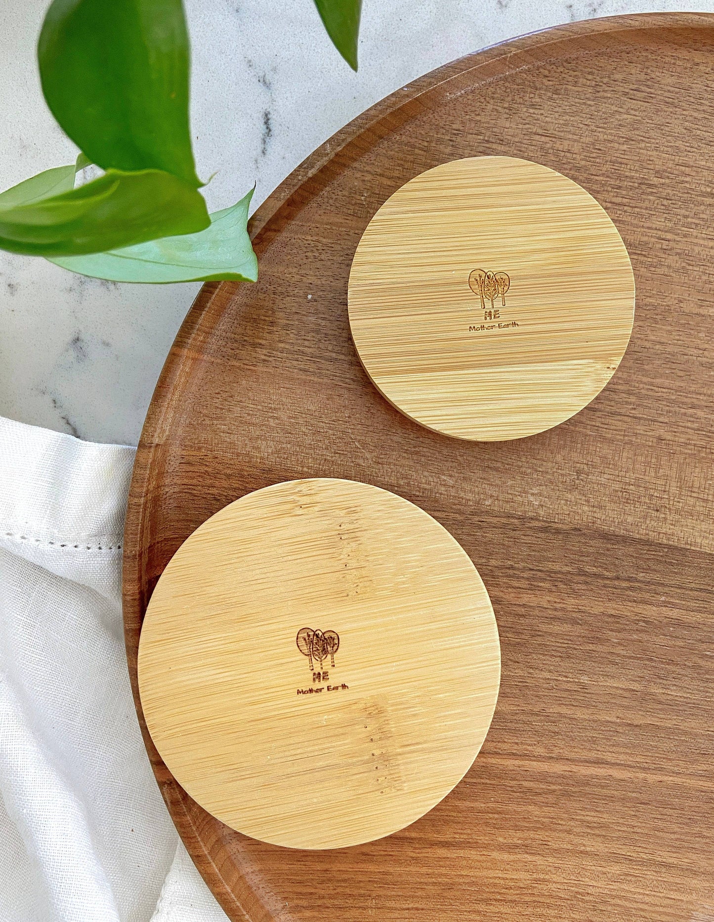 Wide Solid Bamboo Mason Jar Lids