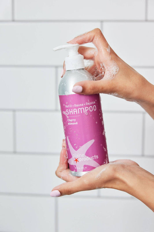 Shampoo 16 oz (pump not included) Reusable packaging