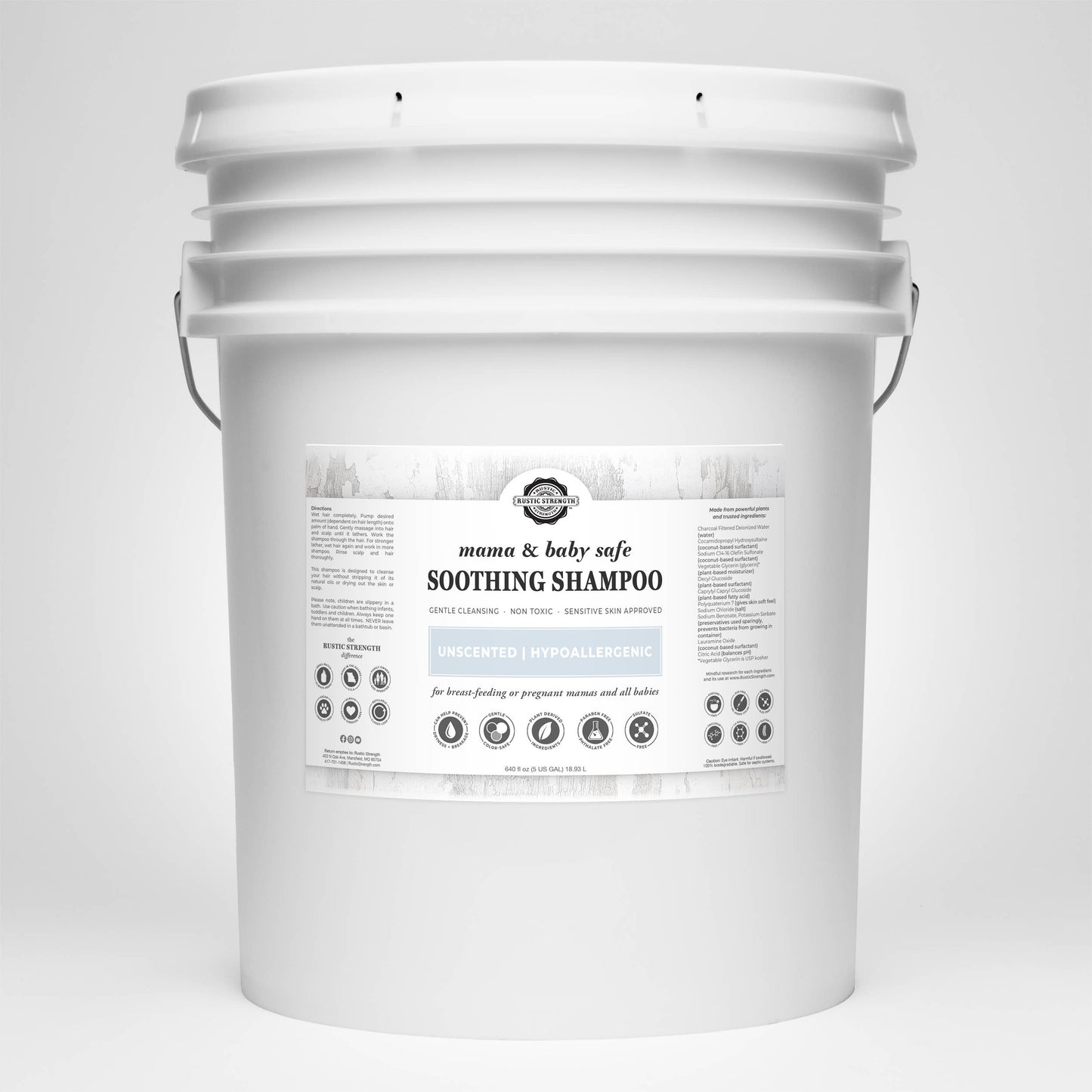 Soothing Shampoo | Sulfate-Free Care for Sensitive Scalps: Lavender Tea Tree / Gallon Plastic Jug