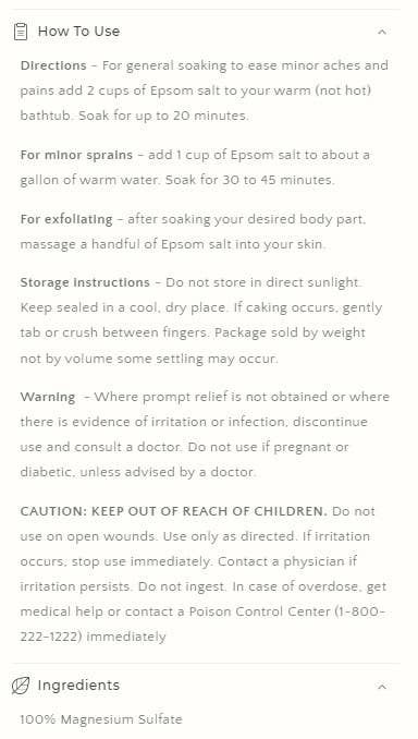 Epsom Salt | Naturally Occurring Magnesium Source