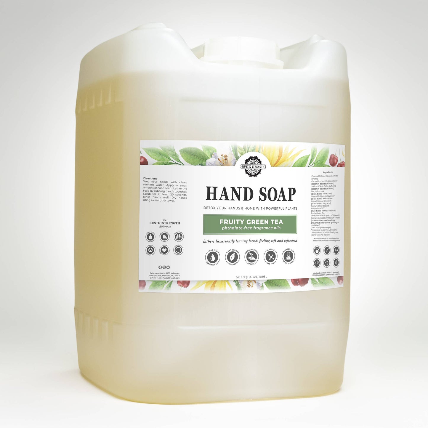 Plant-Based Hand Soap Non-Drying Hypoallergenic Sensitive...