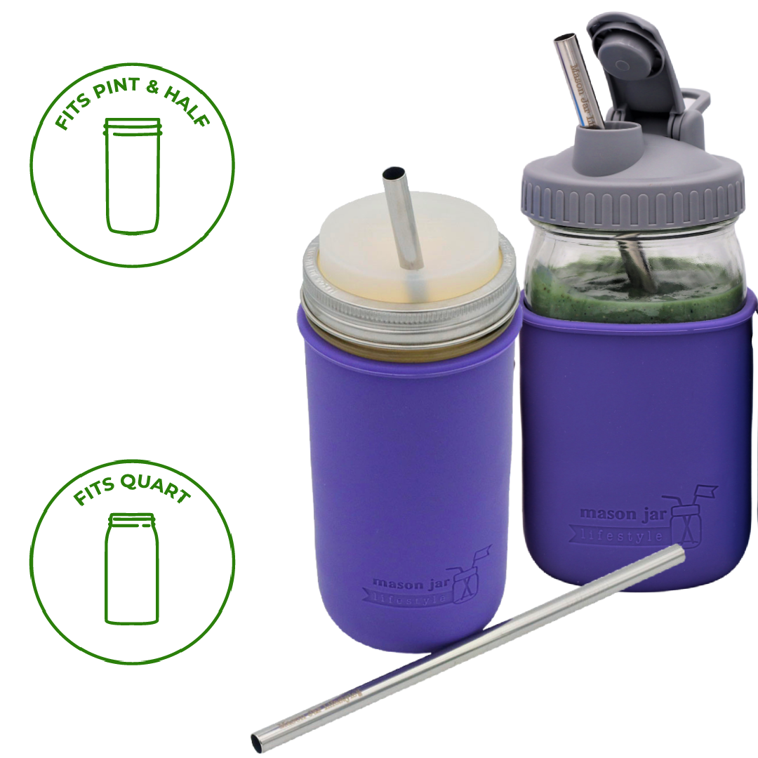 Long Stainless Steel Smoothie Straw for Quart Mason Jars