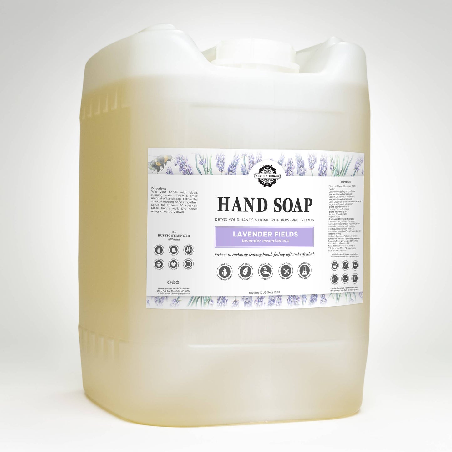 Plant-Based Hand Soap Non-Drying Hypoallergenic Sensitive...