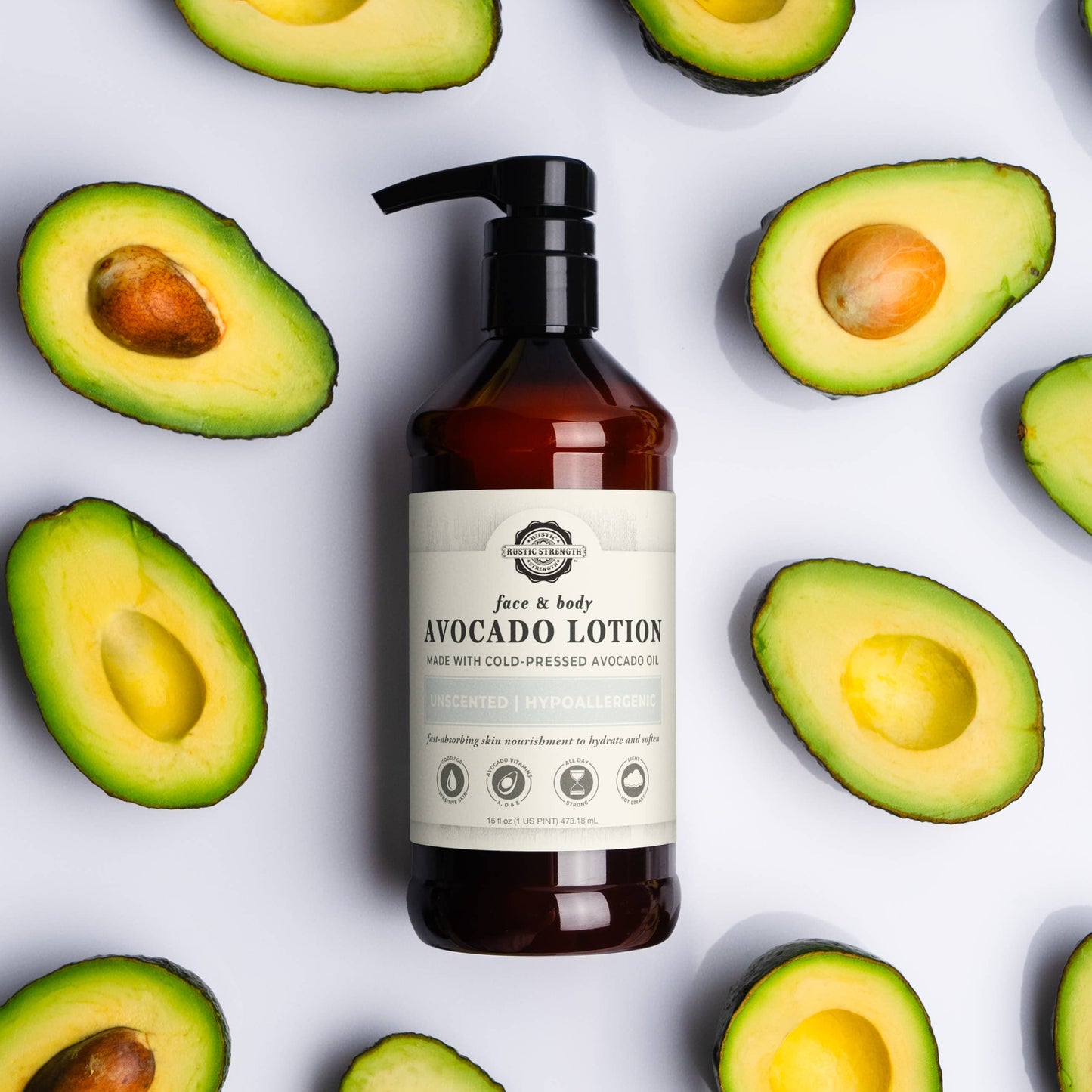 Avocado Lotion for Face and Body- Mild Formula, Paraben-Free