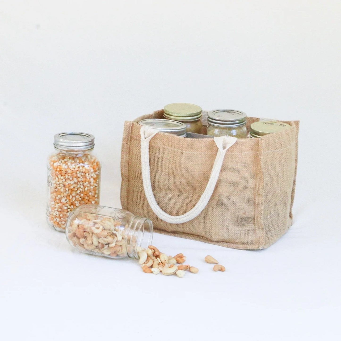 Reusable Jute & Cotton Jar Carrier