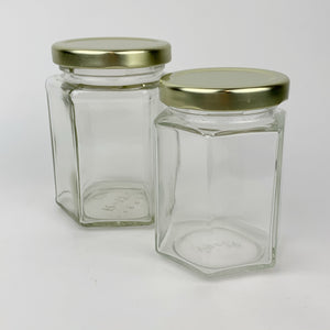 Hexagon Glass Jars