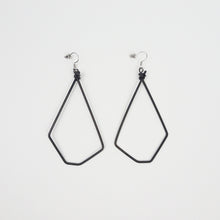 Load image into Gallery viewer, Upcycled Black Bicycle Spoke Earrings
