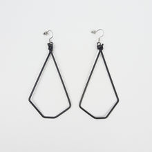Load image into Gallery viewer, Upcycled Black Bicycle Spoke Earrings
