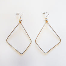 Load image into Gallery viewer, Upcycled Silver Bicycle Spoke Earrings
